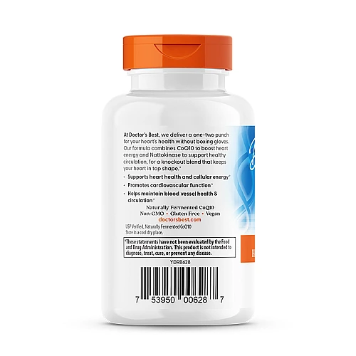 CoQ10 + נטוקינאז 60 כמוסות - מבית Doctor's best