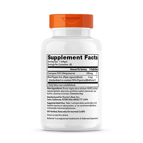 CoQ10 קו-אנזים ג'ל 100 מ"ג - 60 כמוסות רכות - מבית Doctor's best