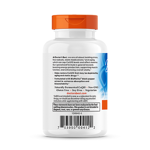CoQ10 קו-אנזים ג'ל עם ביופרין 200 מ"ג - 60 כמוסות רכות - מבית Doctor's best