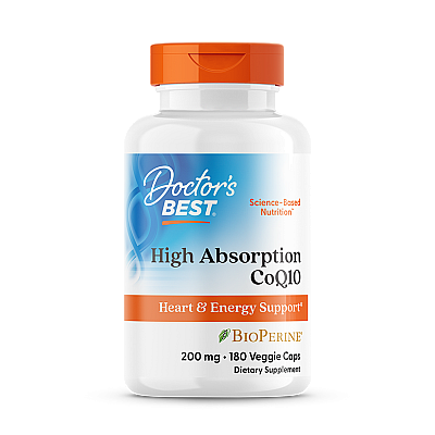CoQ10 קו-אנזים עם פיפרין 200 מ"ג - 180 כמוסות - מבית Doctors best