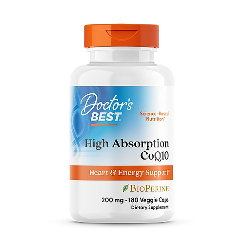 CoQ10 קו-אנזים עם פיפרין 200 מ"ג - 180 כמוסות - מבית Doctors best