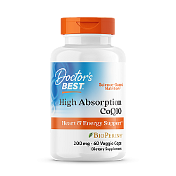 CoQ10 קו-אנזים עם פיפרין 200 מ"ג - 60 כמוסות - מבית Doctors best