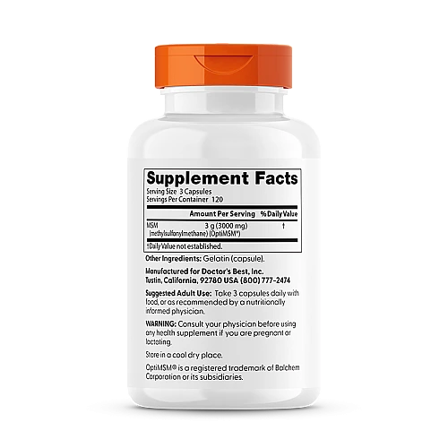 MSM למנה 3000 מ"ג - 360 כמוסות - מבית Doctor's best