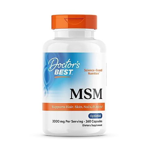 MSM למנה 3000 מ"ג - 360 כמוסות - מבית Doctor's best MSM למנה 3000 מ"ג - 360 כמוסות - מבית Doctor's best