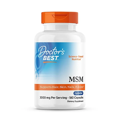 MSM מתיל סולפוניל מתאן 3000 מ"ג - 180 כמוסות - מבית Doctor's best MSM מתיל סולפוניל מתאן 3000 מ"ג - 180 כמוסות - מבית Doctor's best