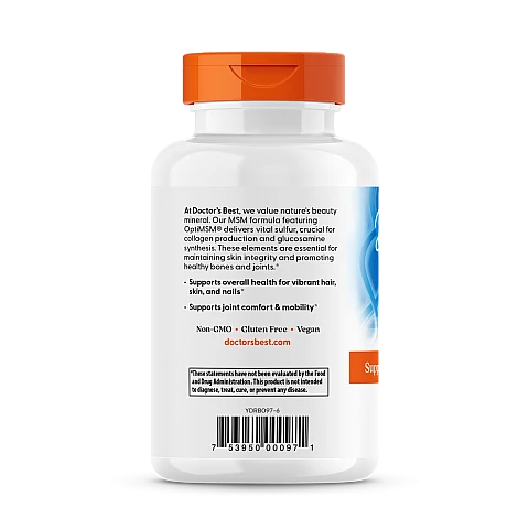 MSM עם OptiMSM טבעי 1,500 מ"ג 120 טבליות - מבית Doctor's best