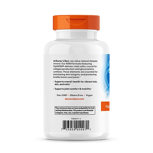 MSM עם OptiMSM טבעי 1,500 מ"ג 120 טבליות - מבית Doctor's best