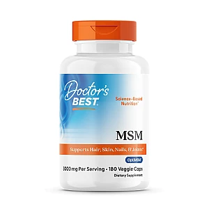 MSM עם OptiMSM למנה 3,000 מ"ג 180 כמוסות - מבית Doctor's best MSM עם OptiMSM למנה 3,000 מ"ג 180 כמוסות - מבית Doctor's best
