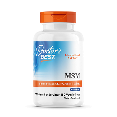 MSM עם OptiMSM למנה 3,000 מ"ג 180 כמוסות - מבית Doctor's best