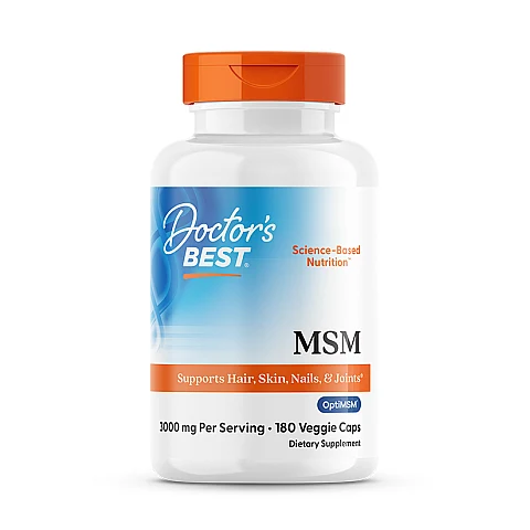 MSM עם OptiMSM למנה 3,000 מ"ג 180 כמוסות - מבית Doctor's best MSM עם OptiMSM למנה 3,000 מ"ג 180 כמוסות - מבית Doctor's best