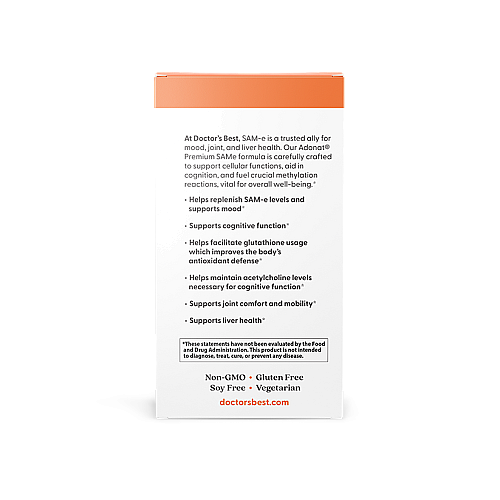 SAM-e סאם (ס-אדנוזיל-ל-מתיונין) 200 מ"ג 60 טבליות - מבית Doctor's best