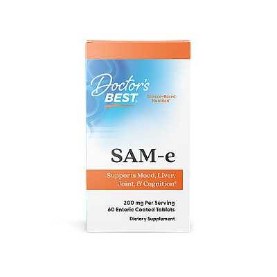 SAM-e סאם (ס-אדנוזיל-ל-מתיונין) 200 מ"ג 60 טבליות - מבית Doctor's best