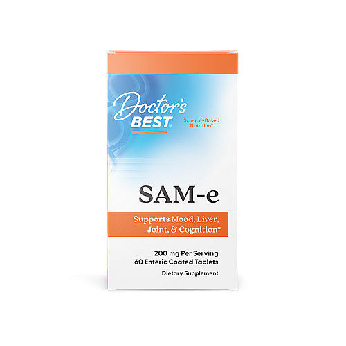 SAM-e סאם (ס-אדנוזיל-ל-מתיונין) 200 מ"ג 60 טבליות - מבית Doctor's best