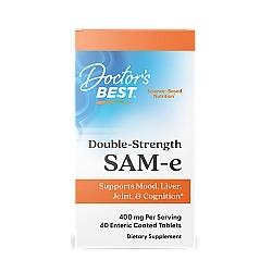 SAM-e סאם (ס-אדנוזיל-ל-מתיונין) 400 מ"ג חזק 60 טבליות - מבית Doctor's best