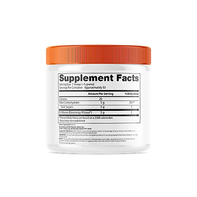 אבקת ד-ריבוז טהורה 250 גרם  - מבית Doctor's best