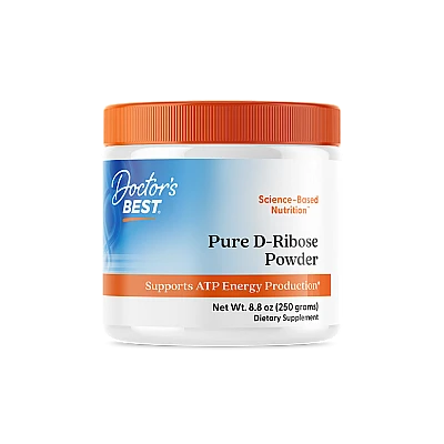 אבקת ד-ריבוז טהורה 250 גרם  - מבית Doctor's best