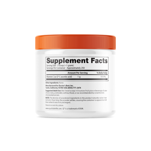 אבקת ויטמין C טהור 250 גרם - מבית Doctor's best