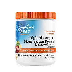  אבקת מגנזיום בטעם פונץ' פירות 340 גרם - מבית Doctor's best