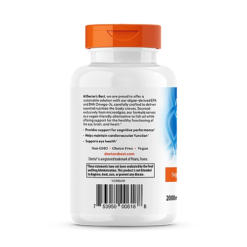 אומגה 3 טבעונית EPA+DHA תכולה 60 כמוסות  - מבית Doctor's best