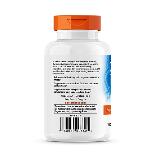 אצטיל ל-קרניטין 500 מ"ג 120 כמוסות - מבית Doctor's best