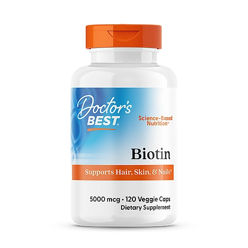 ביוטין 5000 מק"ג - 120 כמוסות - מבית Doctor's best