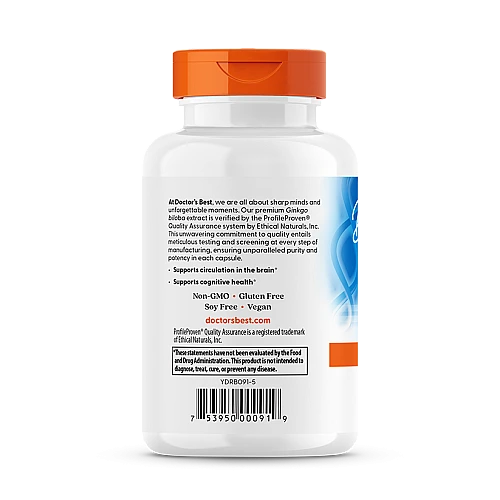 גינקו בילובה 120 מ"ג - 120 כמוסות מבית Doctor's best