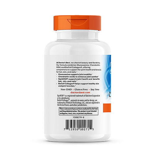 גלוקוזאמין כונדרואיטין MSM + חומצה היאלורונית 150 כמוסות - מבית Doctor's best