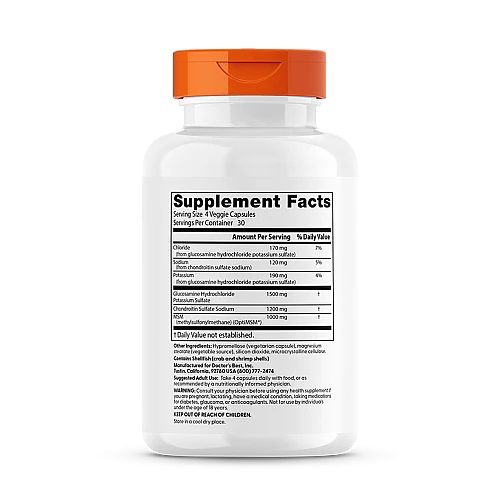 גלוקוזמין וכונדרואיטין + MSM יחס גבוה - 120 כמוסות - מבית Doctor's best