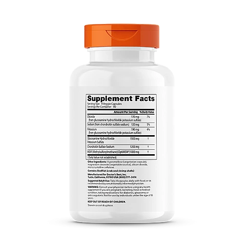 גלוקוזמין וכונדרואיטין + MSM יחס מאוד גבוה - 360 כמוסות מבית Doctor's best