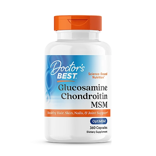 גלוקוזמין וכונדרואיטין + MSM יחס מאוד גבוה - 360 כמוסות מבית Doctor's best