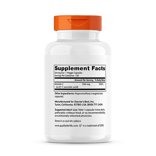 ויטמין C סי 500 מ"ג - 120 כמוסות - מבית Doctor's best