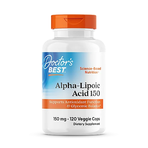 חומצה אלפא ליפואית 150 מ"ג - 120 כמוסות מבית Doctor's best חומצה אלפא ליפואית 150 מ"ג - 120 כמוסות מבית Doctor's best
