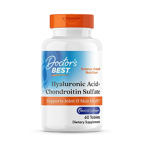 חומצה היאלורונית + כונדרואיטין סולפט‏ עם קולגן ביוסל - 60 טבליות - מבית Doctor's best
