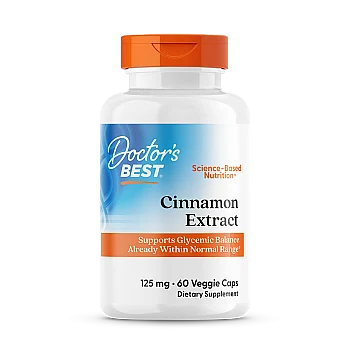 חומצה קינמון 125 מ"ג - 60 כמוסות - מבית Doctor's best