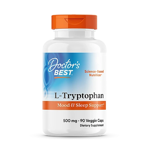 חומצת אמינו ל-טריפטופן 500 מ"ג - 90 כמוסות מבית Doctor's best