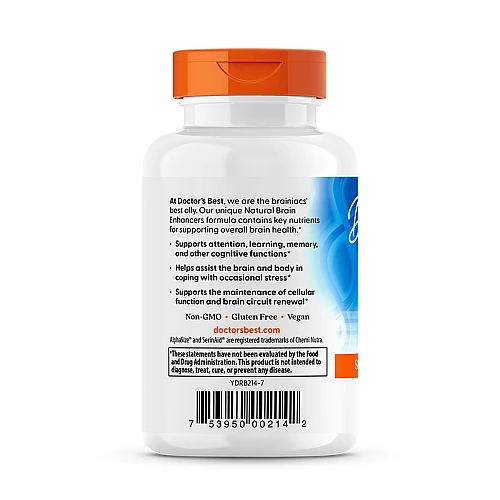 משפרי פעילות מוחית טבעיים - 60 כמוסות - מבית Doctor's best