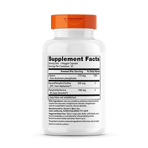 משפרי פעילות מוחית טבעיים - 60 כמוסות - מבית Doctor's best