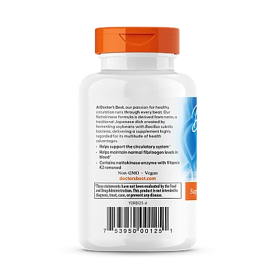 נאטוקינאז 2,000 FU לתמיכה בבריאות הלב וכלי הדם 90 כמוסות - מבית Doctor's best