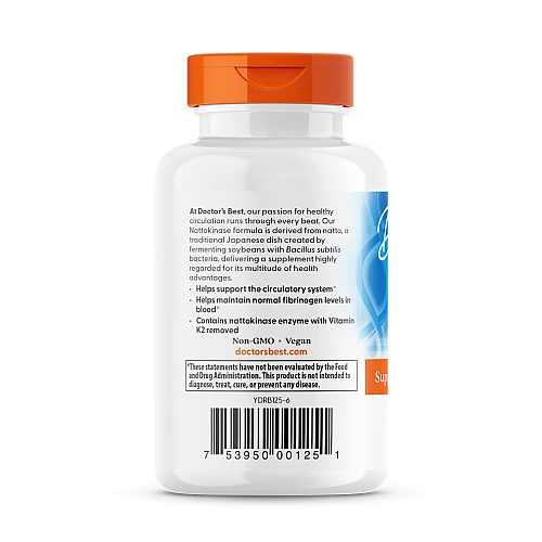 נאטוקינאז 2,000 FU לתמיכה בבריאות הלב וכלי הדם 90 כמוסות - מבית Doctor's best