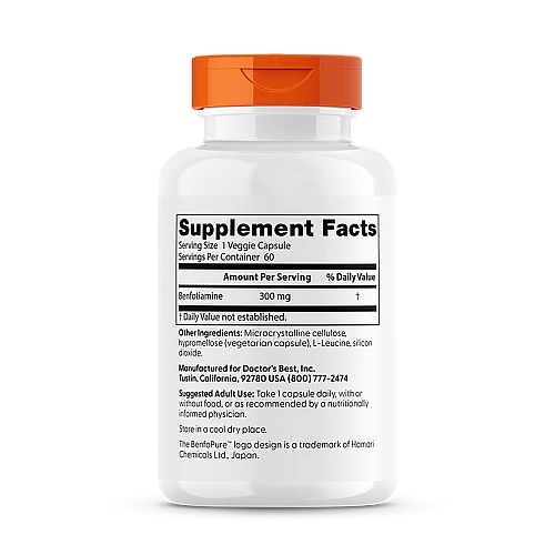 נפוטיאמין 300 מ"ג 60 כמוסות - מבית Doctor's best