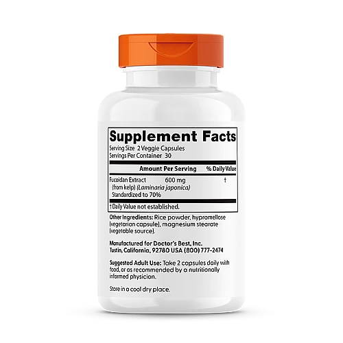 פוקואידן 70% תכולה 60 כמוסות - מבית Doctor's best