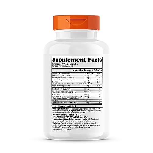 פורמולה מקיפה לבלוטת הערמונית לגבר 120 כמוסות - מבית Doctor's best