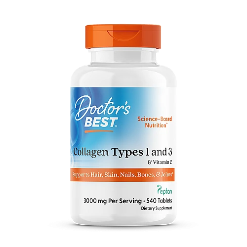 קולגן סוג 1 ו-3 ‏3,000 מ"ג וויטמין C תכולה 540 טבליות - מבית Doctor's best