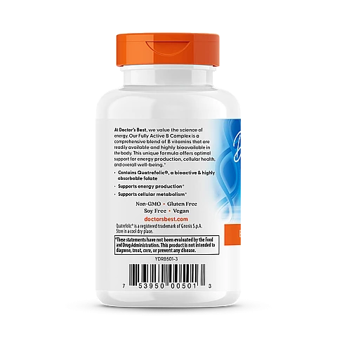 קומפלקס B פעיל לחלוטין 60 כמוסות צמחיות - מבית Doctor's best קומפלקס B פעיל לחלוטין 60 כמוסות צמחיות - מבית Doctor's best