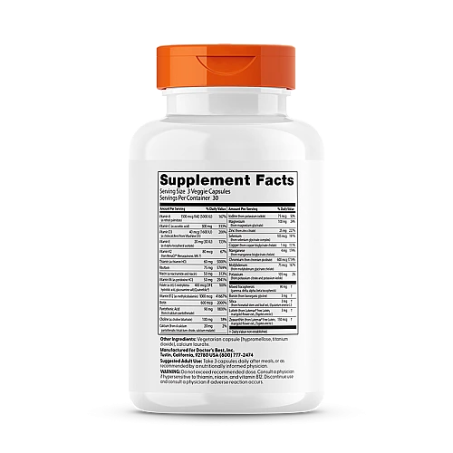 קומפלקס מולטי-ויטמינים ומינרלים 90 כמוסות - מבית Doctor's best