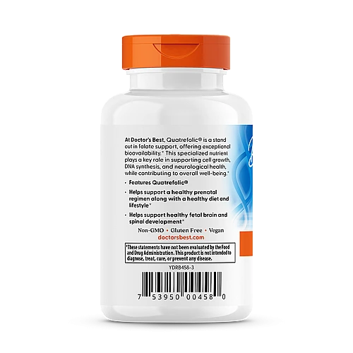 קומפלקס פולאט 800 מ"ג פעיל מלא 60 כמוסות צמחוניות - מבית Doctor's best