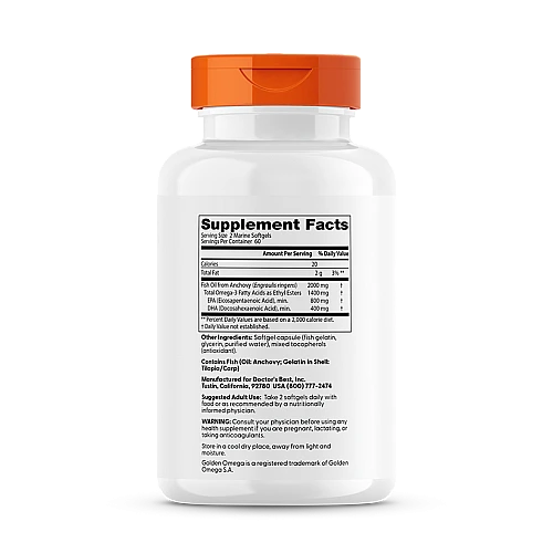 שמן דגים אומגה 3 מטוהר וצלול 120 כמוסות  - מבית Doctor's best