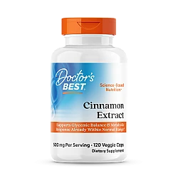 תמצית קינמון 250 מ"ג 120 כמוסות - מבית Doctor's best