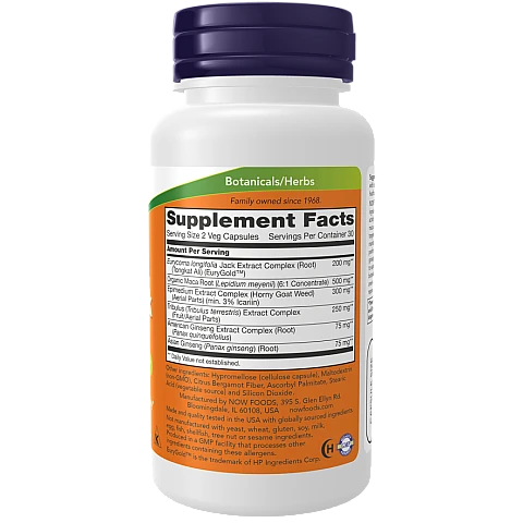 טונגקט אלי Testojack 200 טסטוסטרון 200 מ"ג 60 כמוסות - מבית NOW FOODS טונגקט אלי Testojack 200 טסטוסטרון 200 מ"ג 60 כמוסות - מבית NOW FOODS