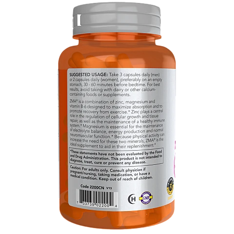 ZMA התאוששות לאחר פעילות ספורטיבית 90 כמוסות - מבית NOW FOODS ZMA התאוששות לאחר פעילות ספורטיבית 90 כמוסות - מבית NOW FOODS